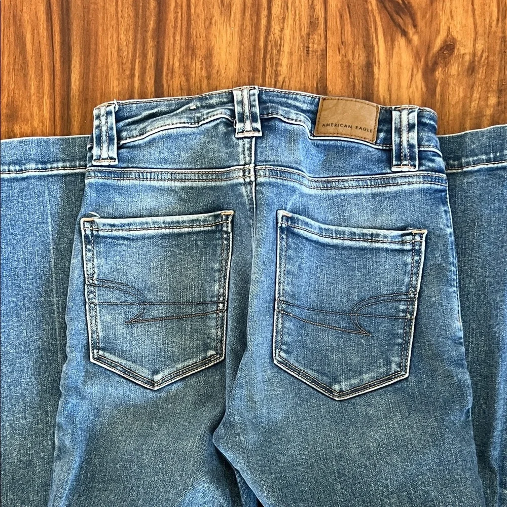 American Eagle Outfitters Women's Denim Flare Jeans - Picture 2 of 4